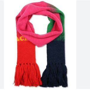 COACH colorblocked wool and alpaca ombre knit long winter scarf -Multicolor